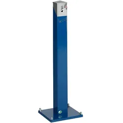 Standascher VAR Standsäule eckig SG 105 E enzianblau mit verzinktem Innenbehälter und Doppelbartschloss