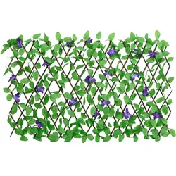 vidaXL, Gartenzaun, Rankgitter mit künstlichem Efeu