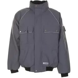 PLANAM Herren Winterblouson Canvas 320 2183 wasserdicht mit Cordura® grau/schwarz M