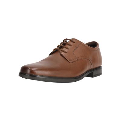 Schnürschuh CLARKS "Howard Walk", Herren, Gr. 39,5, braun, Leder, Schuhe Schnürschuh, mit atmungsaktivem Innenfutter