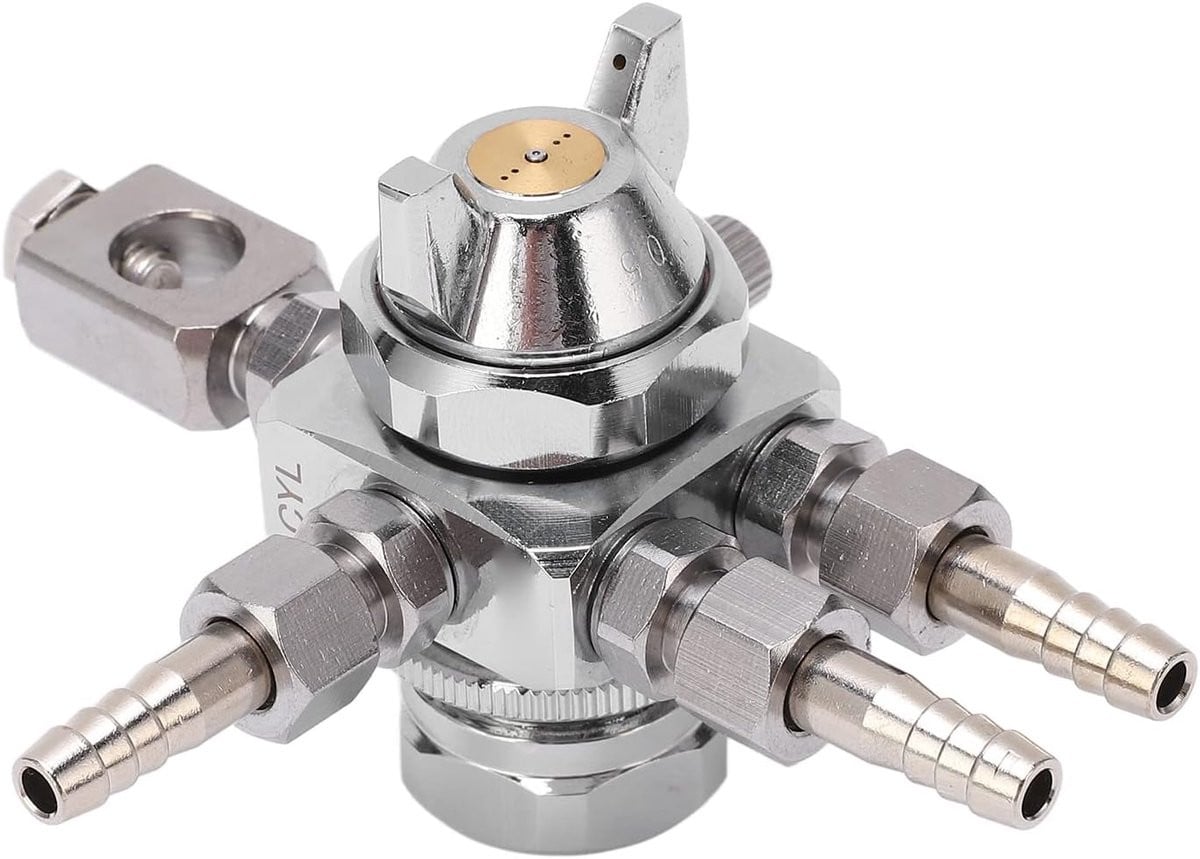 Automatisch Spuitpistool voor Olieverf - Zilver - 1mm Mondstuk - Verstelbaar Patroon
