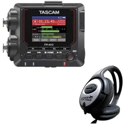 Tascam Audio-Recorder FR-AV2 mit Kopfhörer (Handheld), Audiorecorder, Schwarz