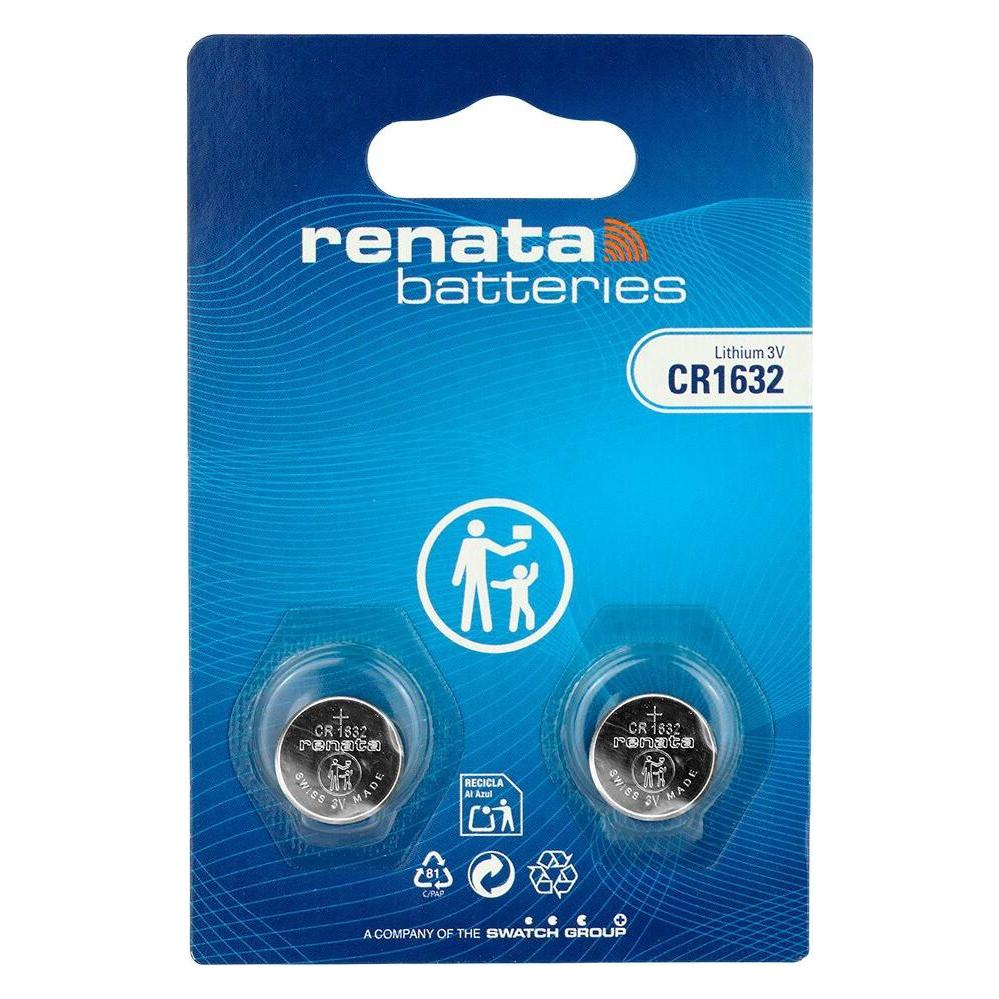 Renata CR1632 SC 2BL (Lithiumbatterie) (2 Stk., Gerätespezifisch, 137 mAh) (704578)