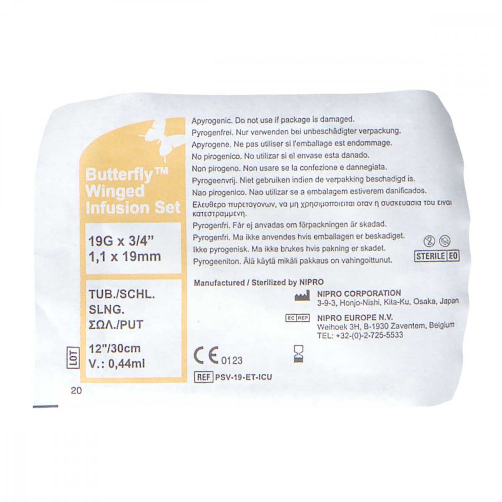 1001 Artikel Medical GmbH Butterfly Infusionszubehör 19 G gelb 08482582