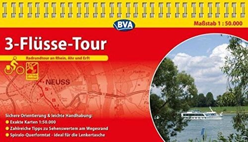 Arbeitsgemeinschaft 3-Flüsse-Tour - Kompakt-Spiralo BVA 3-Flüsse-Tour Radrundtour an Rhein, Ahr und Erft Radwanderkarte 1:50.000 - Preis vom 17.10.2026 19:25:27 h