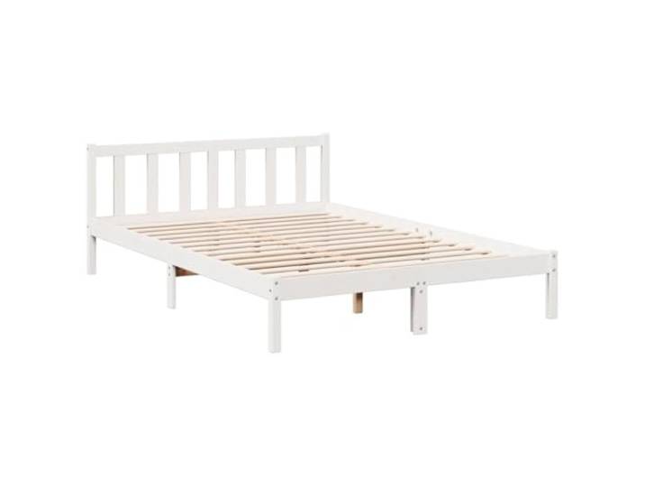 KTHLBRH Extralanges Bett, weiß, 140 x 220 cm, Kiefer Massivholz, Lattenrost inklusive, Kopfteil inklusive, stabile Beine, Montage erforderlich