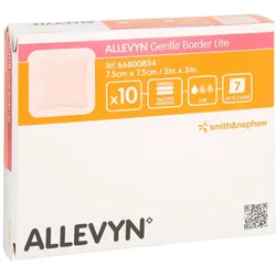 Allevyn Gentle Border Lite 7,5x7,5 cm Sc 10 St