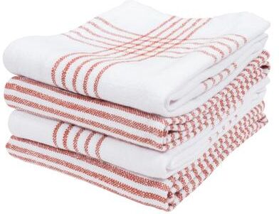 KAF Home Set of 4 Monaco Relaxed Casual Cotton Slubbed Kitchen Towel - N/A