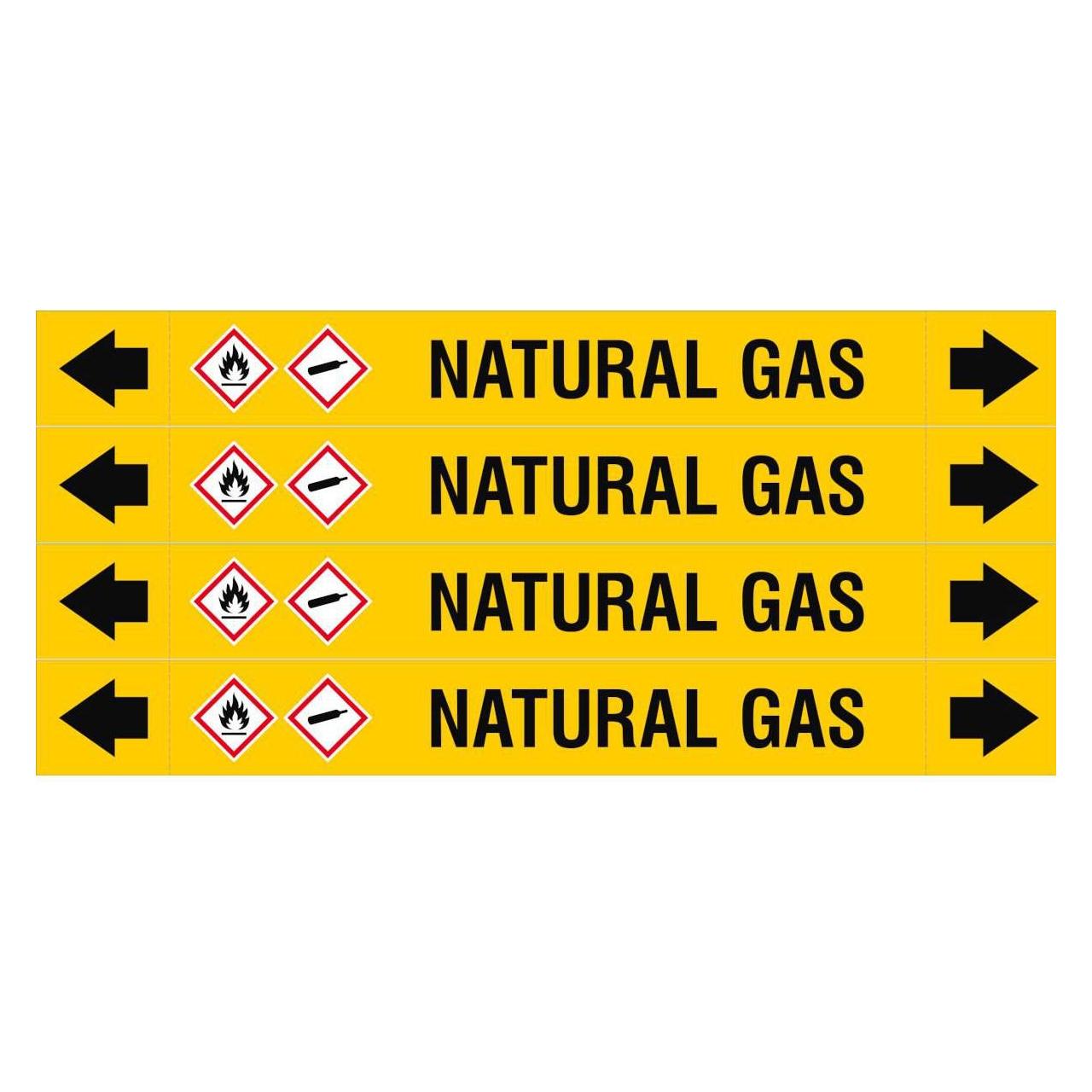 Brady ASME - Rohrmarkierer - Natural Gas (ASMEPM-26X230MM-NATURAL GAS)