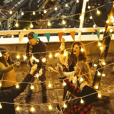 Inspire Essentials Globe LED String Lights Waterproof Fairy Lights Battery Or USB Powered For Garden And Events warm White 3m20led battery