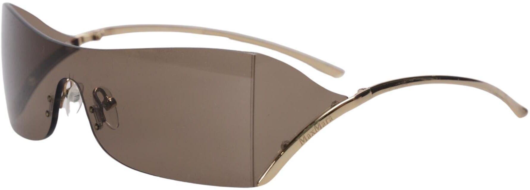 Max Mara Damen Sonnenbrille, Gold - Second Hand