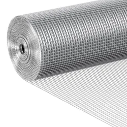 VEVOR Drahtgeflecht 1220mmx30,48m Volierendraht 23 Gauge Maschendrahtzaun, Feuerverzinkte Drahtgeflechtrolle 6,35x6,35mm Maschenweite Drahtgeflecht für Kaninchenkäfige Kleine Nagetiere