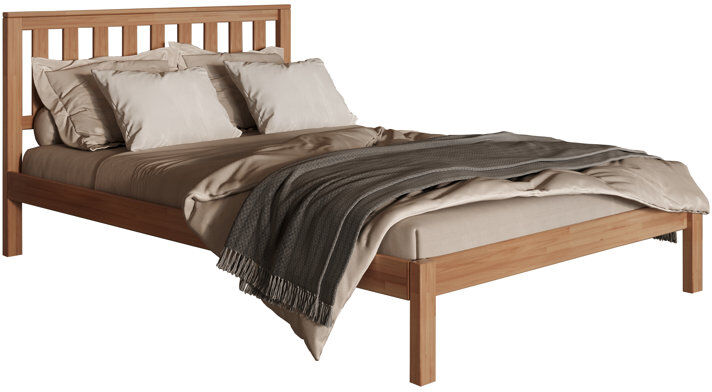 Lark Manor Mize solid wood bed 140cm W x 200cm