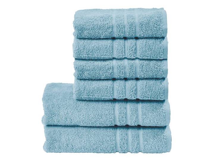 Handtuchset Daily Uni 6-teilig Türkis/Hellblau