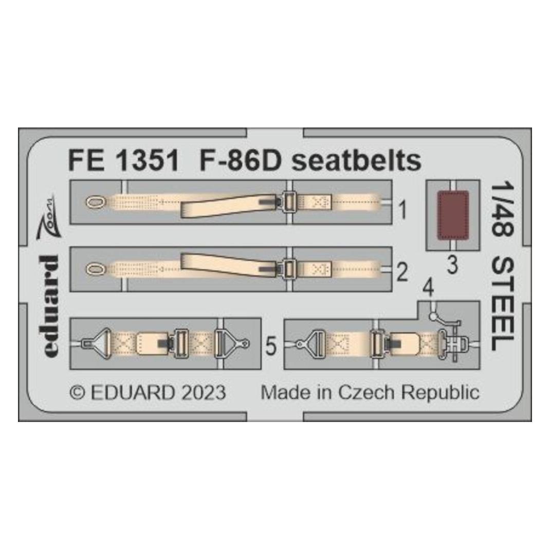 Eduard F-86D seatbelts STEEL 48 REVELL (FE1351)