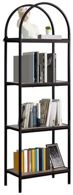 Garvee Arched Bookshelf 5 Tier,Arched Display Racks Standing Bookshelves