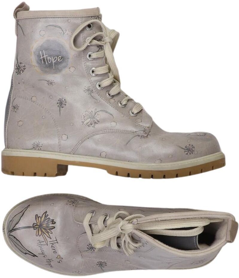 Dogo Damen Stiefelette, Grau, Gr. EU 38, Kunstleder - Second Hand