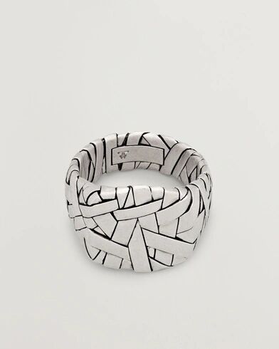 Tom Wood Quilt Ring Silver