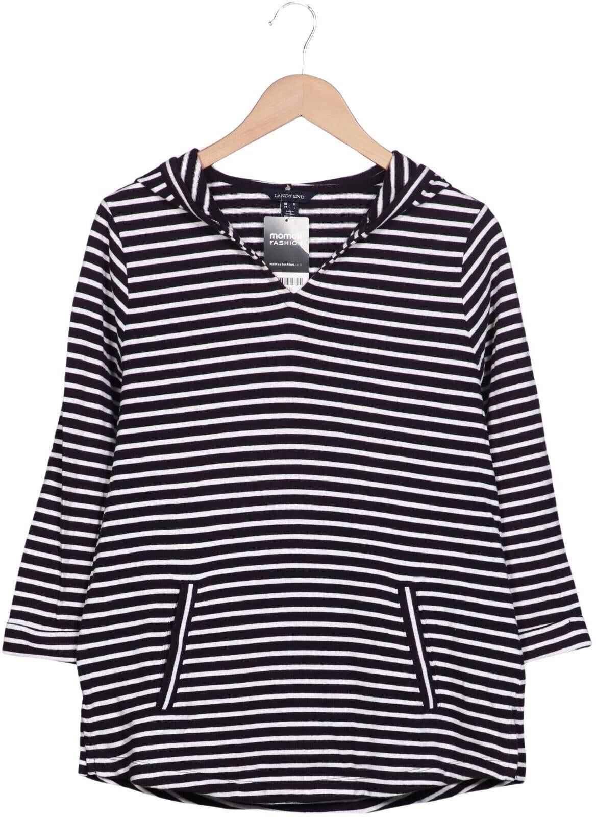 Lands End Damen Kapuzenpullover, Mehrfarbig, Gr. M, Baumwolle - Second Hand