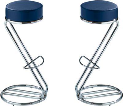 Barhocker Zeta, dunkelblau, 2 Stück
