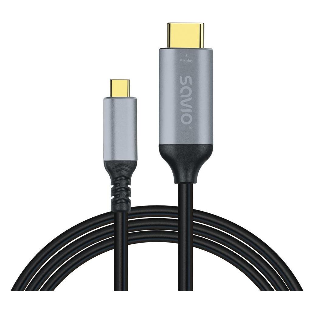 Savio USB-C to HDMI v20b cable, 3m, copper CL-184 (3 m) (SAVKABELCL-184)