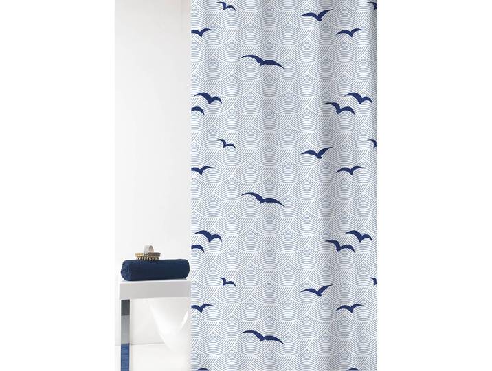 Duschvorhang Seacoast Polyester PVC Weiß 180 x 200cm