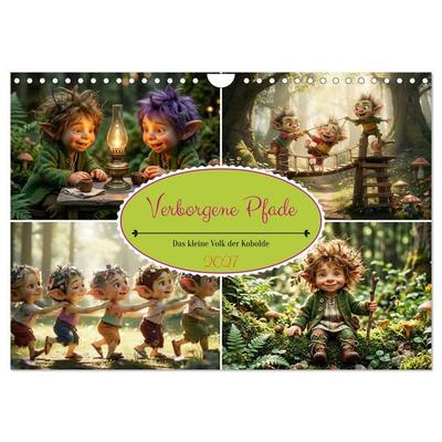 Verborgene Pfade - Das kleine Volk der Kobolde (Wandkalender 2027 DIN A4 quer), CALVENDO Monatskalender
