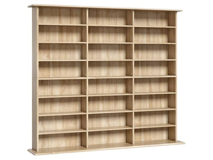 Meuble de rangement multimédia 1032 cds/594 dvds bois chêne