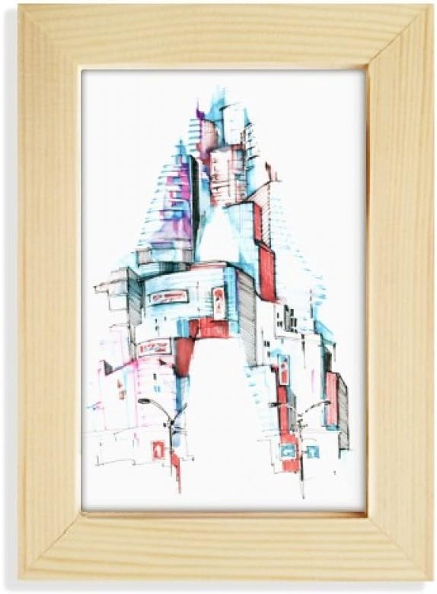 Multicolor Houten Fotolijst met Acryl Bescherming voor Muurdecoratie, 5x7 Inch