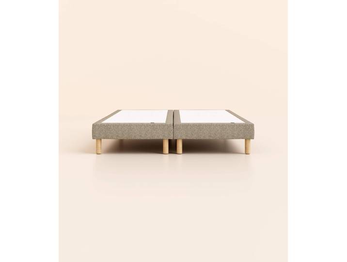 Sommier tapissier 140x190 cm - Bibloc - Gris - Tediber