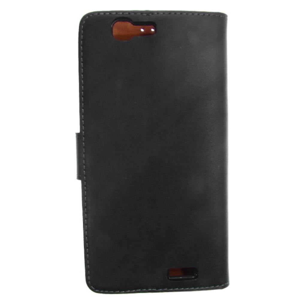 OEM Slim Leather Book Case for Huawei G7 - black 4250710564347 (Huawei Ascend G7) (25445297)