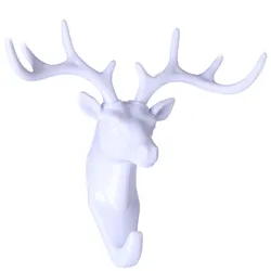Wandhaken in Geweihform – weiß