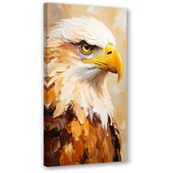 LEINWANDBILD Adler Vögel Tier gemalt 40x80cm