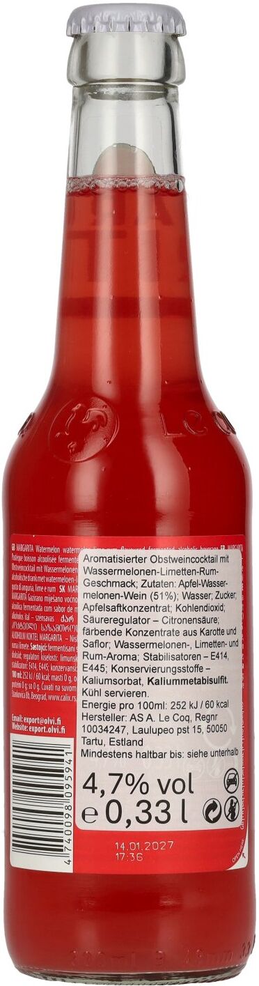 Le Coq MARGARITA 4,7% Vol. 0,33l