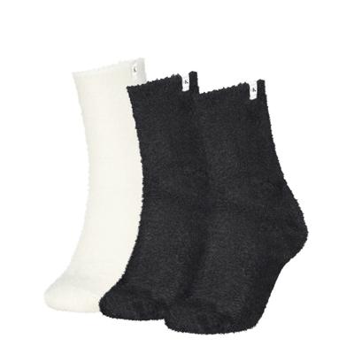 Socken CALVIN KLEIN, Damen, schwarz-weiß (schwarz, weiß), Obermaterial: 84% Polyamid, 15% Polyester, 1% Elasthan, Socken Socken