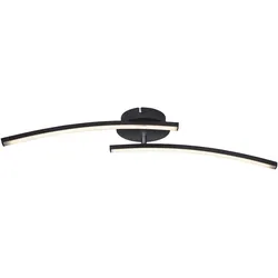Globo, Deckenleuchte, Deckenleuchte Tansy I schwarz matt 1xLED (1000 lm)