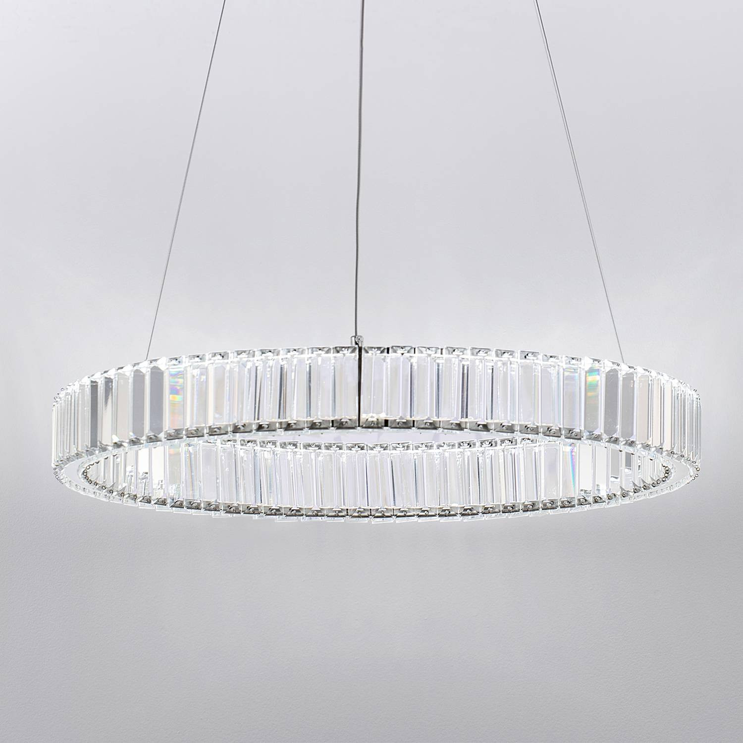 home24 Hanglamp Aurelia type C zilver/chroom, Diameter: 60 cm
