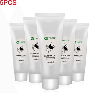 Inspire Curations Black Carbon Gel Mask For ND YAG Laser Skin Rejuvenation 5pcs Gel