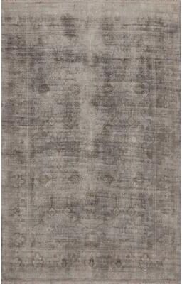 Rug Source Hand-knotted Transitional Oushak Silk Grey Geometric Area Rug - 7' 11'' X 5' 7''