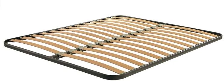 garneroarredamenti Rete alla francese ortopedica 140x190cm con telaio in acciaio e doghe in legno di faggio Venice