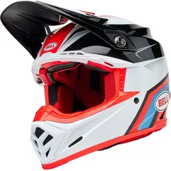 Bell Moto-9S Flex Merchant, Motocrosshelm - Weiß/Schwarz/Rot - L