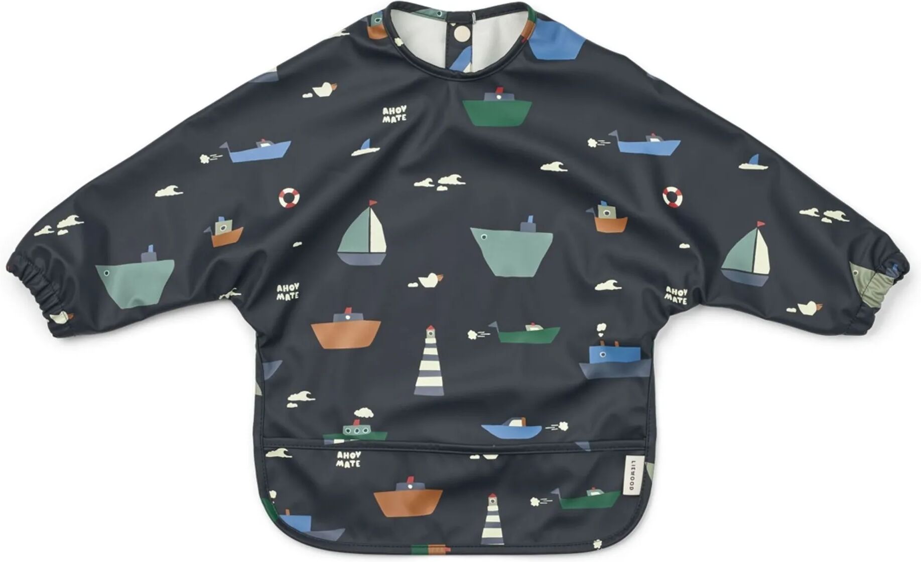 Liewood Bavoir à manches Merle Sailing/Classic navy taille unique