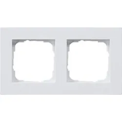 Gira Abdeckrahmen 2-fach flach E2 Reinweiss matt 0212225