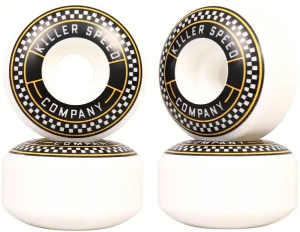 Killer Speed Co. Skateboard Rollen Killer Team Classic Checkered 99A 4 Stk. (51mm - Weiß)