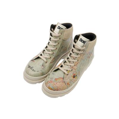 Winterboots DOGO "Adriana Rain Waters My Soul Damen Stiefeletten, Adriana Brick In", Damen, Gr. 41, Normalschaft, blau, Lederimitat, Schuhe Winterboots, Handgefertigt