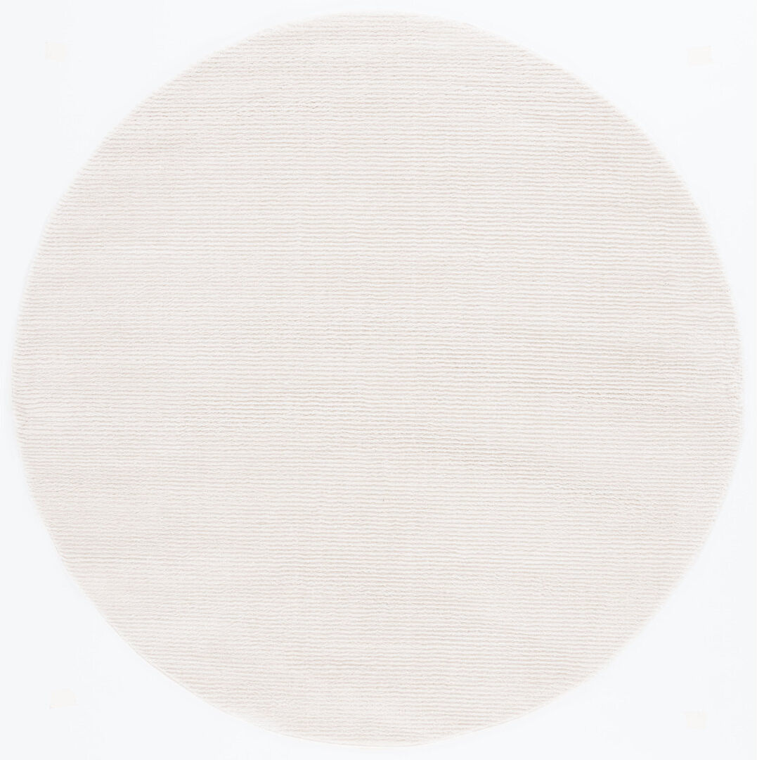 Blue Elephant Solid Colour Area Rug Ivory Round 160 cm