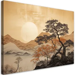 WANDBILD goldene berglandschaft