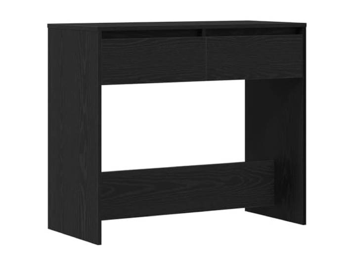MNCVXAXG Konsolentisch Eiche Schwarz 89 x 41 x 76,5 cm Technisches Holz Technisches Holz, glatte Oberfläche, Aufbewahrungsfächer, Wandbefestigung inklusive, Montage erforderlich