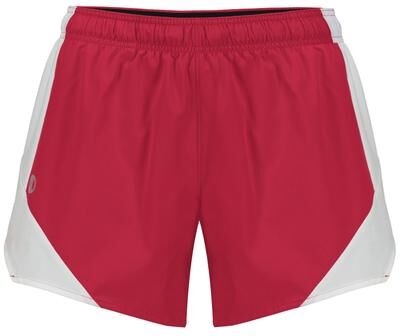 Holloway 229389 Women's Olympus Shorts in Scarlet/White size Large   Polyester/Spandex Blend