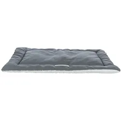 TRIXIE Liegematte Farello, Plüsch/Webstoff, 70 × 55 cm, weiß-grau/grau